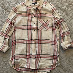 White American Eagle Flannel